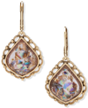 Lonna & Lilly Gold-tone Stone Drop Earrings In Red