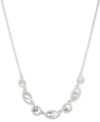 Givenchy Pave Crystal Orb Frontal Necklace, 16" + 3" Extender In Silver