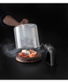 Fortessa Crafthouse Glass Smoking Cloche With Handheld Smoker & Chips In White