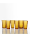 Fortessa Malcolm Ice Beverage Glasses, Set Of 6 In Yellow