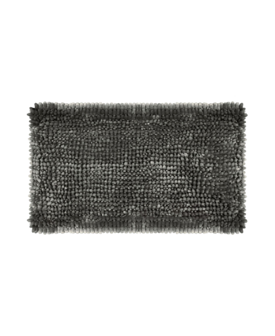 Laura Ashley Butter Chenille Bath Mat, 27" X 45" In Black