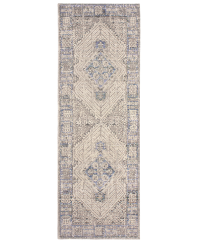 French Connection Logan Colorwashed Kilim 22" X 61" Accent Rug Bedding In Multi
