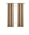 Nautica Milton Thermal Woven Room Darkening Grommet Window Curtain Panel Set, 38" X 96" In Tan/beige