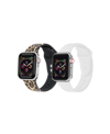 POSH TECH UNISEX LEOPARD AND WHITE 2-PACK REPLACEMENT BAND FOR APPLE WATCH, 42MM