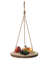 VINTIQUEWISE 15.25" MODERN HANGING SHELF LOG SLICES