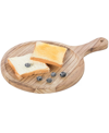 VINTIQUEWISE WOODEN ROUND SHAPE SERVING TRAY DISPLAY PLATTER