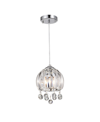 Home Accessories Deanna 10" 1-light Indoor Pendant Lamp With Light Kit In Silver