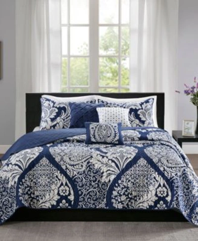 Madison Park Vienna Coverlet Sets In Indigo