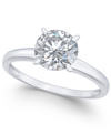 Arabella Cubic Zirconia (3-1/3 Ct. T.w.) Solitaire Engagement Ring In 14k White Gold In White