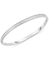 Arabella Cubic Zirconia Bangle Bracelet In Sterling Silver In Silver