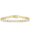 Arabella Cubic Zirconia Link Bracelet In 18k Gold-plated Sterling Silver