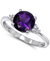 Macy's Amethyst (1-5/8 Ct. T.w.) & Diamond (1/20 Ct. T.w.) Ring In 14k Gold (also In London Blue Topaz & Rh In Purple