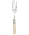 Vietri Aladdin Brilliant Aqua Serving Fork In Ivory/cream