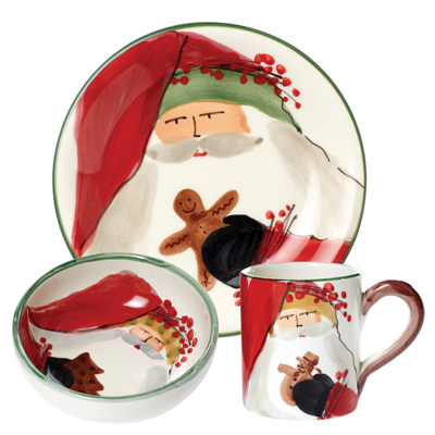 Vietri 3 Piece Old St. Nick 2021 Bambini Set In Multicolor