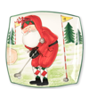 Vietri Old St. Nick Square Platter - Golfing In Multi