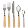 Vietri Albero Oak 5-piece Flatware Set In Black