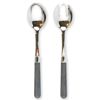 Vietri Albero Oak 2-piece Salad Server Set In Black