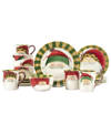 Vietri Old St. Nick Assorted 16-piece Dinnerware Set, Service For 4 In Multi