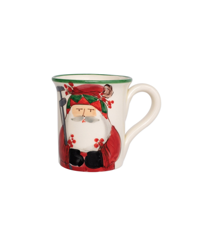 Vietri Old St. Nick Mug - Golfing In Multicolor