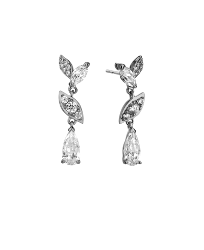 Eliot Danori Leaf Drop Earring, Created For Macy's In Rhodium Plated