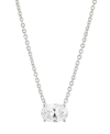Eliot Danori Oval Cubic Zirconia Necklace, 16" + 2" Extender, Created For Macy's In Silver