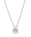 Eliot Danori Pear Cubic Zirconia Necklace, 16" + 2" Extender, Created For Macy's In Silver