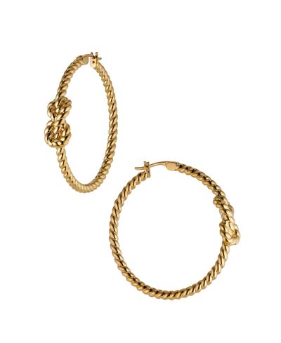 Ava Nadri Women's Rope Hoop Earring In Gold-tone