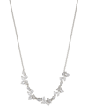 Eliot Danori Silver-tone Crystal Frontal Necklace, 16" + 2" Extender, Created For Macy's In Gray