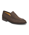 Sandro Moscoloni Men's Moc Toe Penny Strap Slip-on Men's Shoes In Blue