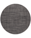 Chilewich Basketweave Woven Vinyl Round Placemat In Gray