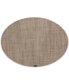 Chilewich Mini Basketweave Oval Placemat In Tan/beige