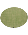 Chilewich Mini Basketweave Oval Placemat In Green