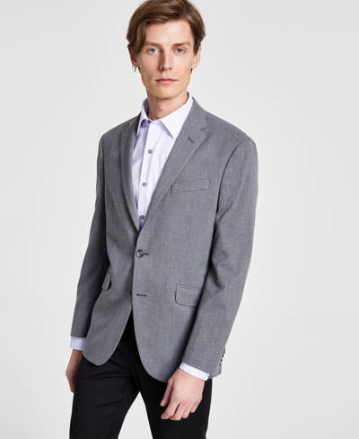 Kenneth Cole Reaction Men's Techni-cole Suit Separate Slim-fit Suit Jacket In Light Grey
