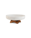 Nambe Chevron Fruit Or Centerpiece Bowl In Brown