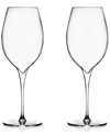 Nambe Vie Set Of Two Pinot Grigio Glasses In White