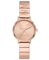 DKNY 'S WOMEN'S THE MODERNIST THREE-HAND ROSE GOLD-TONE STAINLESS STEEL BRACELET WATCH 32MM