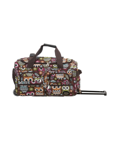 Rockland 22" Carry-on Rolling Duffle Bag In Owls