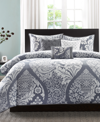Madison Park Vienna 6-pc. Duvet Cover Set, King/california King In Gray