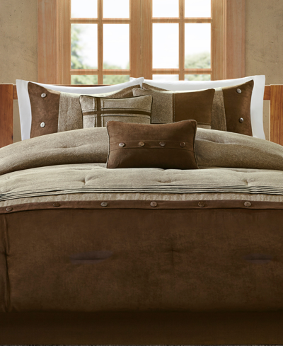 MADISON PARK BOONE MICROSUEDE 7-PC. COMFORTER SET, QUEEN