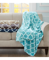 Madison Park Geometric Plush Throw, 60" X 70" In Gray