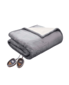 WOOLRICH ELECTRIC REVERSIBLE PLUSH TO BERBER BLANKET, TWIN BEDDING