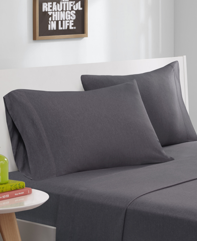 Intelligent Design Jersey Knit Cotton Blend 4-pc. Sheet Set, King In Gray