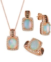 Le Vian Opal Diamond Drop Earrings Necklace Ring Jewelry Collection In 14k Rose Gold In Blue