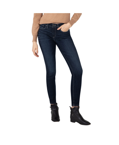 Silver Jeans Co. Women's The Curvy High Rise Skinny Jeans In Indigo