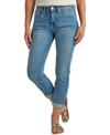 Jag Carter Mid Rise Girlfriend Jeans In Mid Vintage In Blue