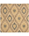 SAFAVIEH ANTIQUITY AT460 GOLD AND MULTI 6' X 6' SQUARE AREA RUG