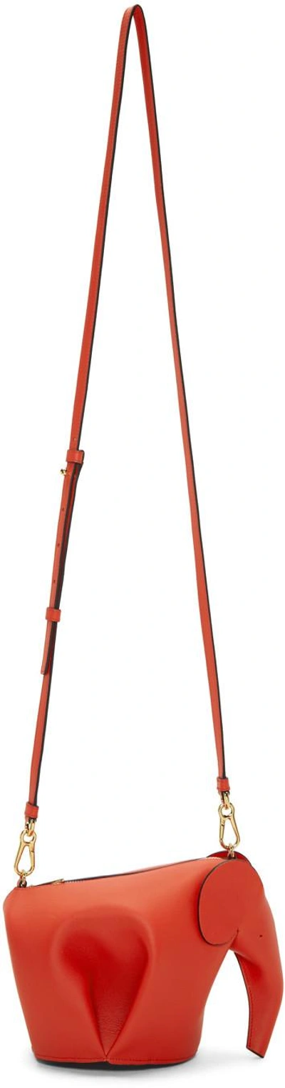 Loewe 'mini Elephant' Crossbody Bag - Red