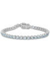 Macy's Amethyst Tennis Bracelet (4 Ct. T.w.) In Sterling Silver (also In Garnet, Blue Topaz & Multi Gemston In Blue