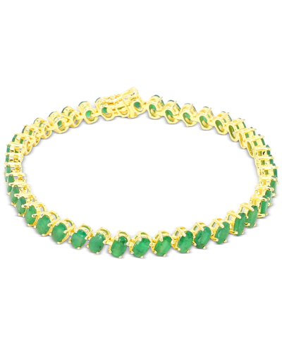 Macy's Emerald Tennis Bracelet (10-1/2 Ct. T.w.) In Sterling Silver (also In Sapphire & Ruby)