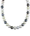 Macy's Multicolor Cultured South Sea & Tahitian Pearl (10-12-1/2mm) Strand 18" Collar Necklace In Multi